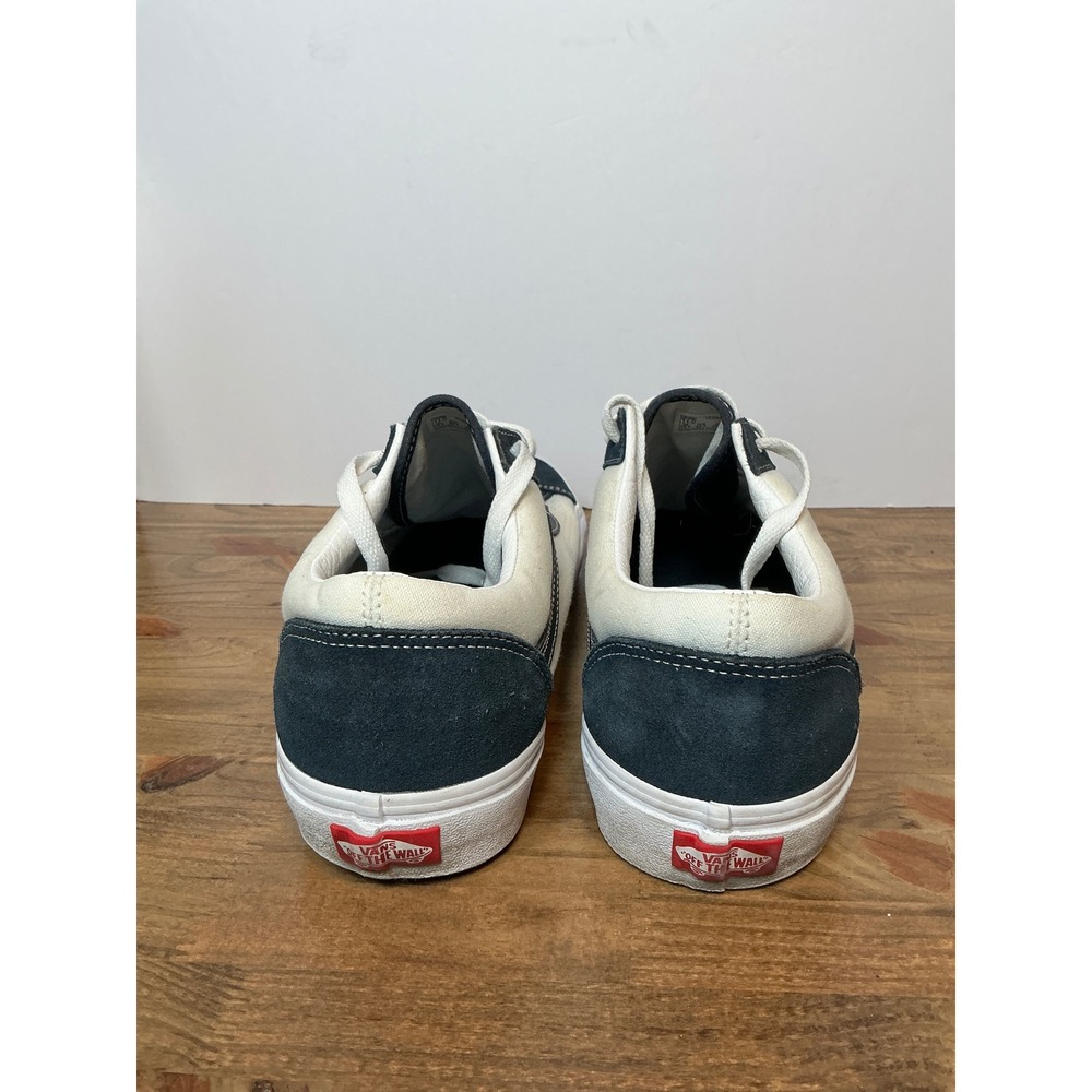 Vans Old Skool Sneakers Mens 11 Cream Black Suede Canvas Low Top Skate Shoes - Picture 5 of 9